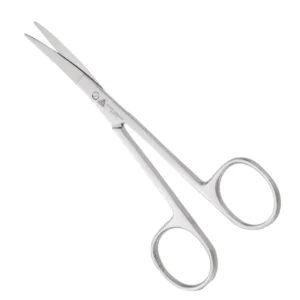 Tijera Iris, curva, longitud 12 cm.